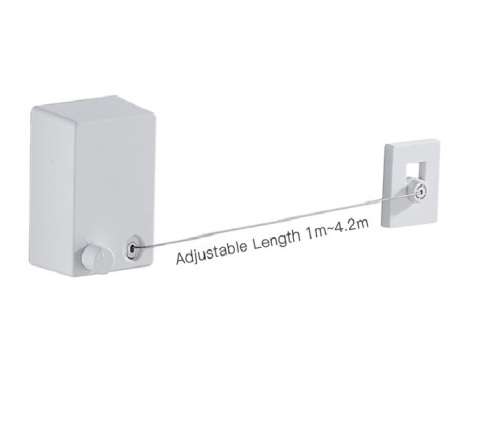 Retractable Stainless Steel  wire Clothesline length 4.2 meter