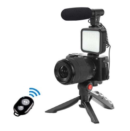 Professional Vlogging Kit With Tripod LED Video Light And Phone Holder