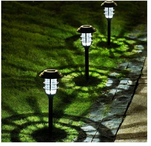Outdoor Waterproof LED Solar Garden Pathway Lights - Pack of 6