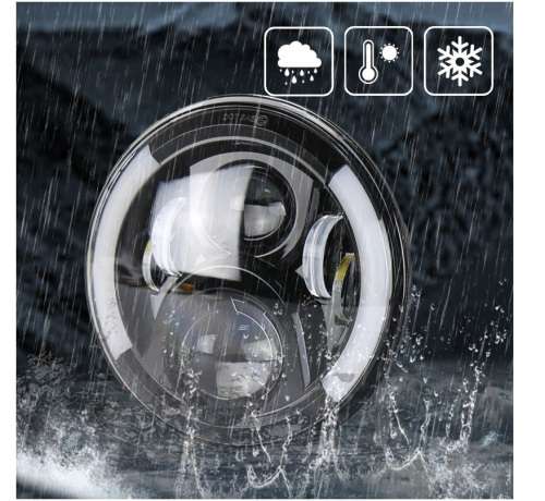 Set of 2 Headlight 7 Inch with DRL and Turn Signal