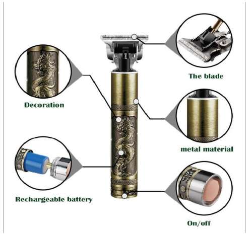 CS-Professional Hair Clipper/Trimmer Electric Rechargeable - Big Dragon