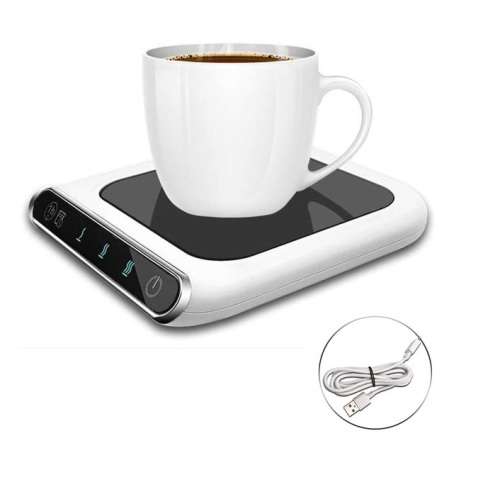Coffee Cup Warmer For Desk 3-Gears Adjustable Temperature Coffee Mug Warmer With Drink Water