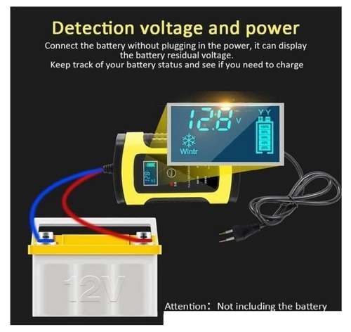 12V 10A PULSE REPAIR LCD BATTERY CHARGER FOR CAR MOTORCYCLE AGM GEL WET LEAD ACID BATTERY