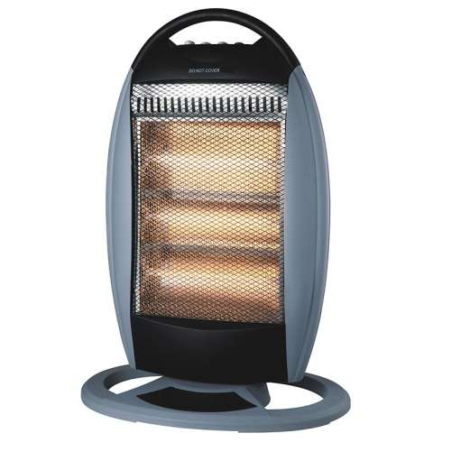 3 Bar Oscillating 1200W Quartz Heater, Tip-over switch, 1200w