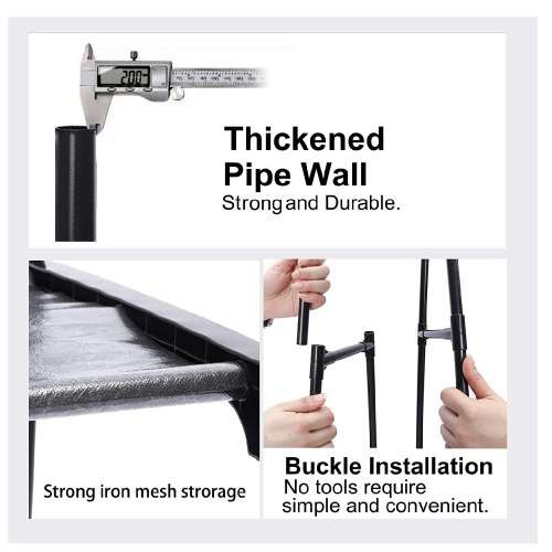 Clothes Rack Small Metal Garment Rack with Shelves for bedroom Rolling clothing rack for Hanging