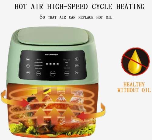CS- Digital Electric 8L Air Fryer With Extra Large Capacity 2400W (Mat Black Color)