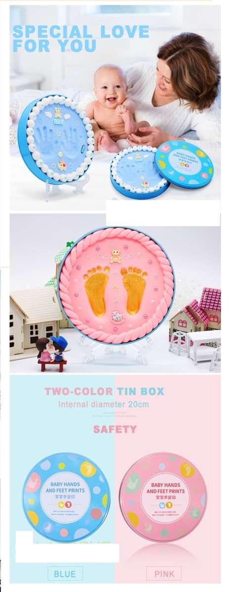 Baby Handprint Footprint Kit Newborn Baby Photo Album Personalized Gift Sets Gifts Footprint Decorat