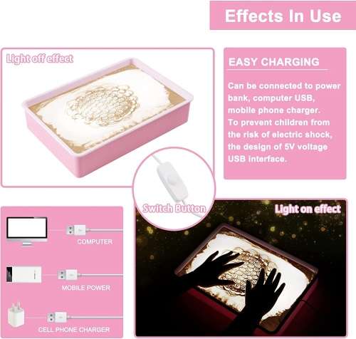 CS-Sand Painting Light Box | Sand Animation | Sand Art Kits for Kids 39 cm