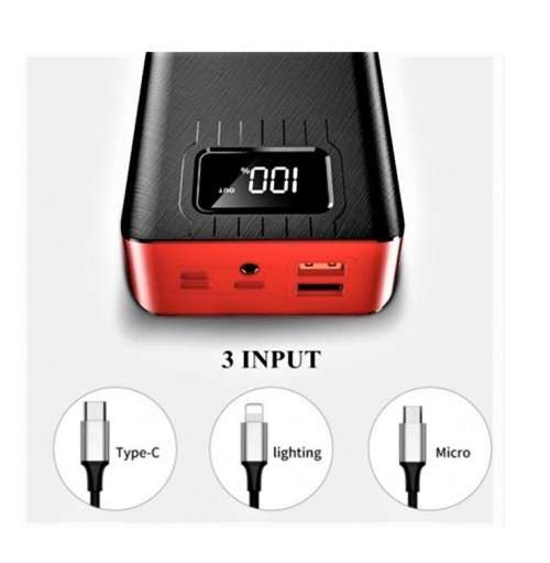 Portable LED Screen Display Power Bank 40000mAH