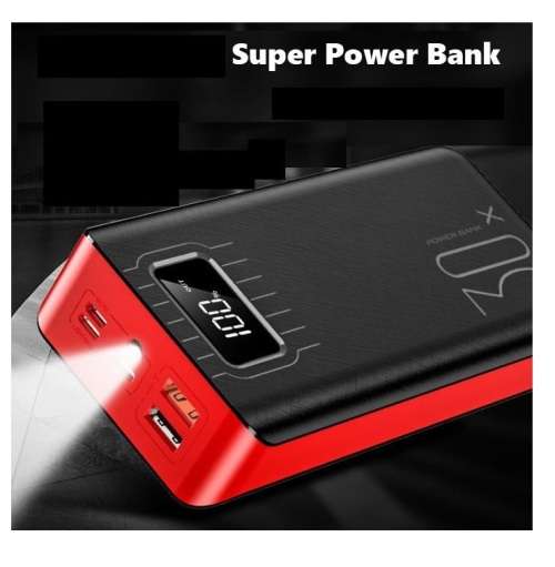 Portable LED Screen Display Power Bank 40000mAH