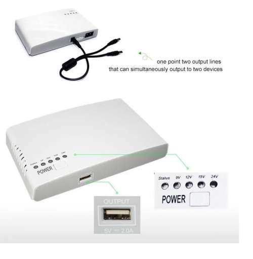 Rechargeable Portable Mini UPS for Internet Routers, CCTV & Smart Devices 8800mah