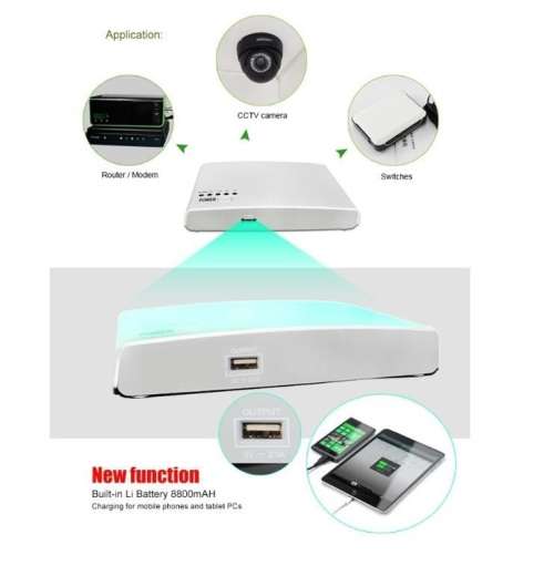 Rechargeable Portable Mini UPS for Internet Routers, CCTV & Smart Devices 8800mah