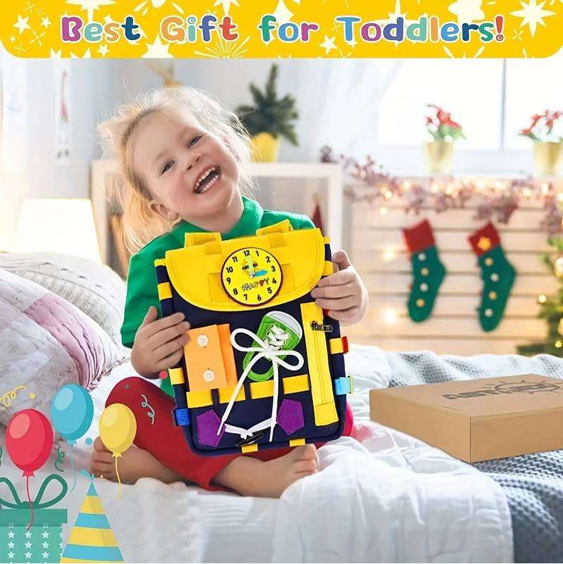 Children`s Felt Toy Backpack Early Childhood Education Skills Activity