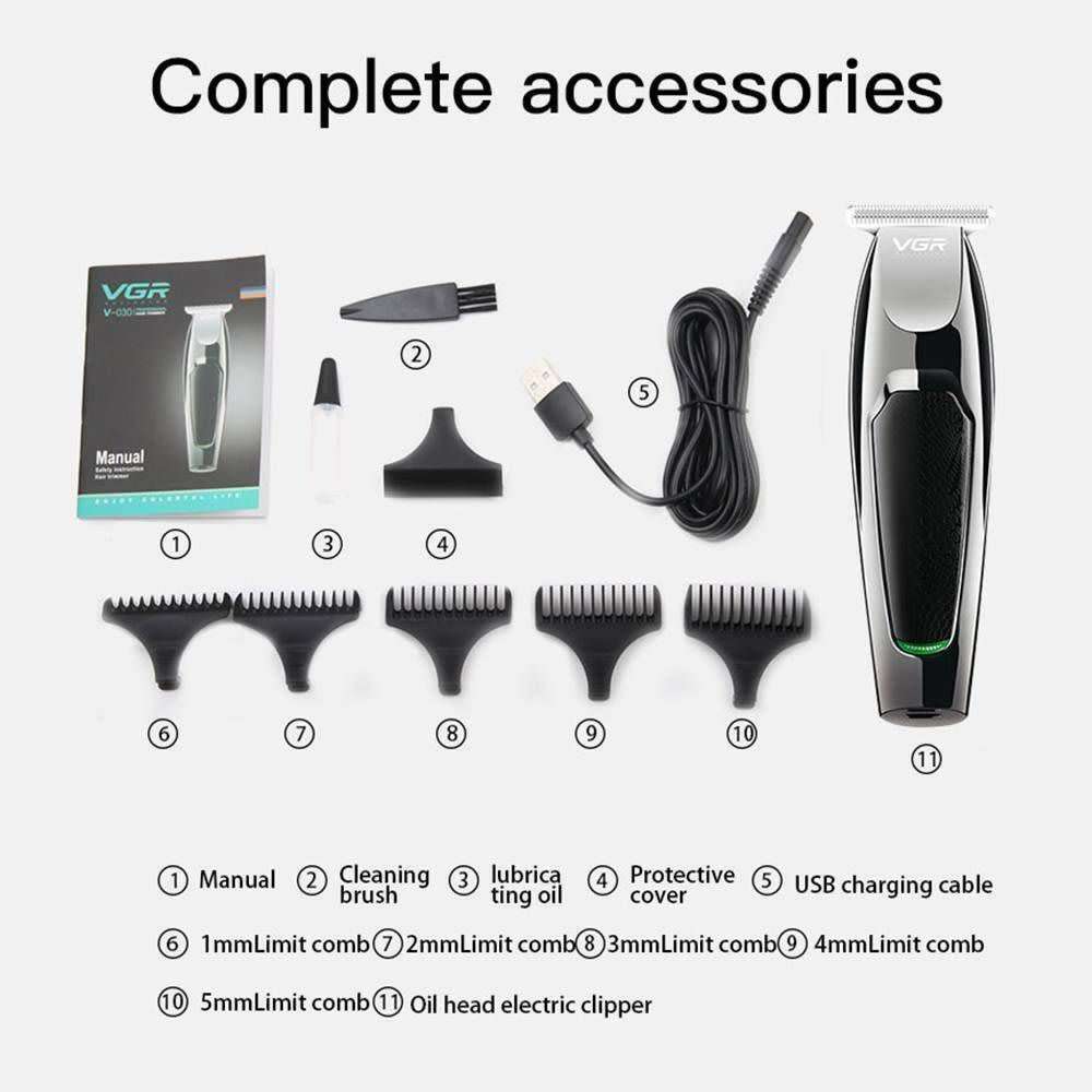 VGR V-030 Electroplated Electric Hair Clipper
