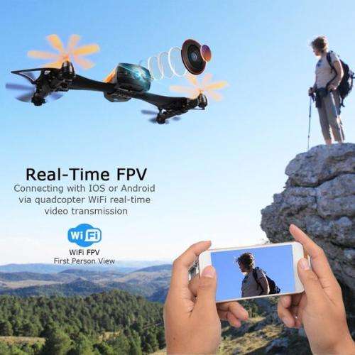 Transformable Bat Mini FPV Drone Camera Wifi FPV Wearable Quadcopter Watch UAV