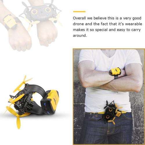 Transformable Bat Mini FPV Drone Camera Wifi FPV Wearable Quadcopter Watch UAV