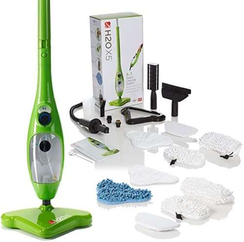 H2O Mop X5 5-in-1 Steam-Cleaning Machine Five-in-one functionality: floor, carpet, hand-held, window
