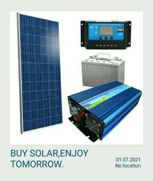 1000W Inverter + 1 x 105Ah Solar battery + 20Ah solar controller