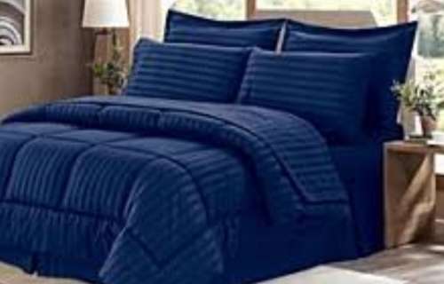 ABSOLUTELY STUNNING 5 PIECE 100% COTTON KING SIZE COMFORTER SET- VARIOUS COLOURS