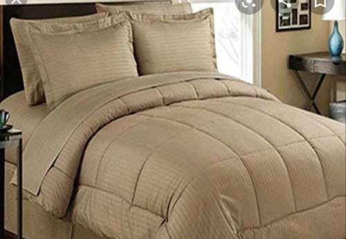 ABSOLUTELY STUNNING 5 PIECE 100% COTTON KING SIZE COMFORTER SET- VARIOUS COLOURS