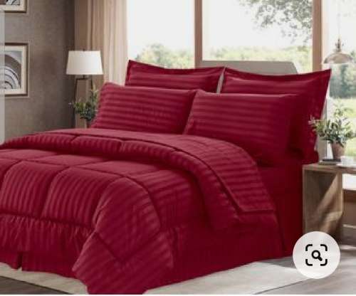 ABSOLUTELY STUNNING 5 PIECE 100% COTTON KING SIZE COMFORTER SET- VARIOUS COLOURS