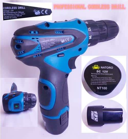 NATORO 12V 1.5AH PROFESSIONAL CORDLESS DRILL