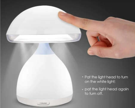 7 COLOUR CHANGING ONE TOUCH MUSHROOM LAMP