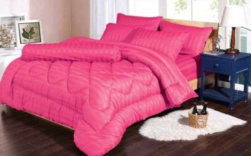 NEW!!! STUNNING 5 PIECE 100% COTTON KING SIZE COMFORTER SET- VARIOUS COLOURS