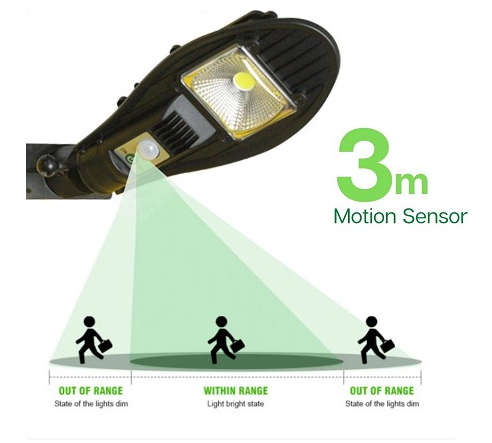 100W SENSOR STREET LIGHT WITH SOLAR PANEL