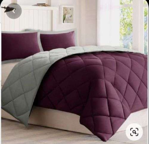 FABULOUS NEW REVERSIBLE 5 PIECE 100% COTTON KING SIZE COMFORTER SET- VARIOUS COLOURS