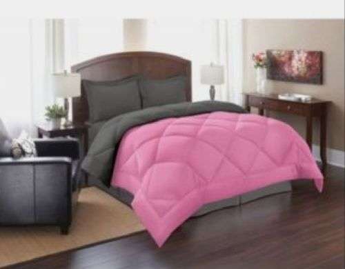 FABULOUS NEW REVERSIBLE 5 PIECE 100% COTTON KING SIZE COMFORTER SET- VARIOUS COLOURS