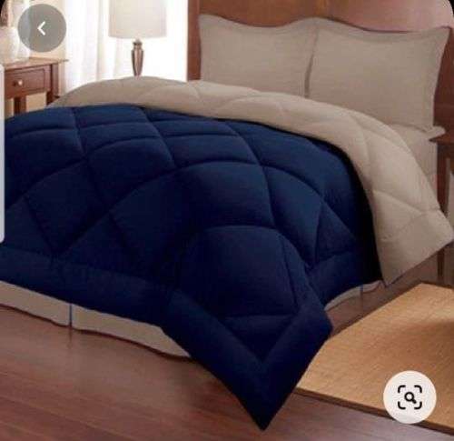 FABULOUS NEW REVERSIBLE 5 PIECE 100% COTTON KING SIZE COMFORTER SET- VARIOUS COLOURS