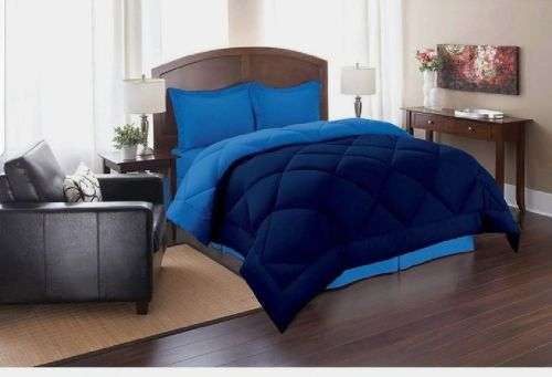 FABULOUS NEW REVERSIBLE 5 PIECE 100% COTTON KING SIZE COMFORTER SET- VARIOUS COLOURS