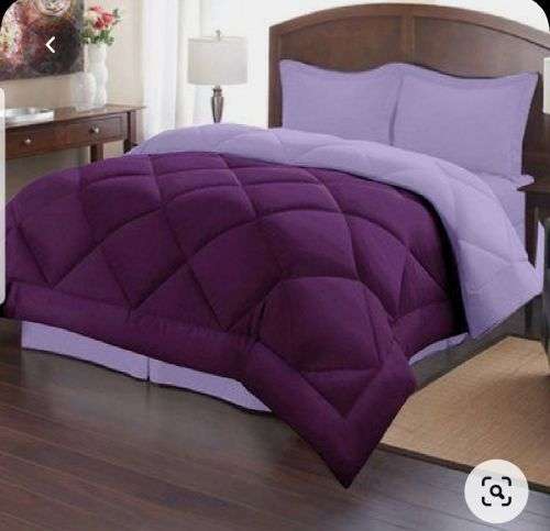 FABULOUS NEW REVERSIBLE 5 PIECE 100% COTTON KING SIZE COMFORTER SET- VARIOUS COLOURS