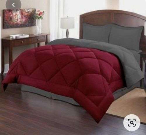 FABULOUS NEW REVERSIBLE 5 PIECE 100% COTTON KING SIZE COMFORTER SET- VARIOUS COLOURS