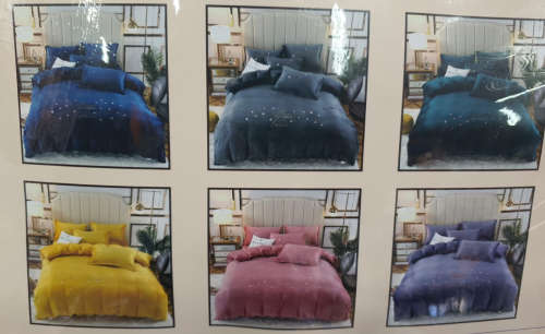 SILKY SOFT 5 PIECE QUEEN/KING SIZE COMFORTER/BEDSPREAD SET- VARIOUS COLOURS