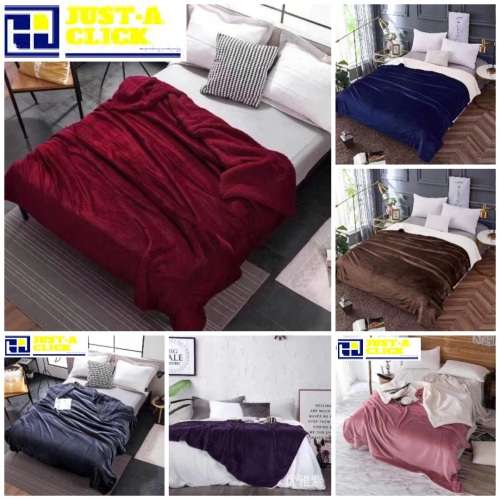 QUEEN SIZE THICK COMFY SHERPA FLEECE BLANKETS- VARIOUS COLOURS