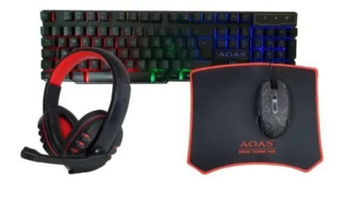 4PC RGB LED backlighting HIGH END Gaming Keyboard Set - Keyboard, Mouse, Mousepad & Headphones