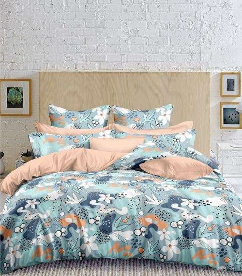 100% COTTON COMFY 4PC DUVET COVER SET - QUEEN AND KING - VARIOUS DESIGNS