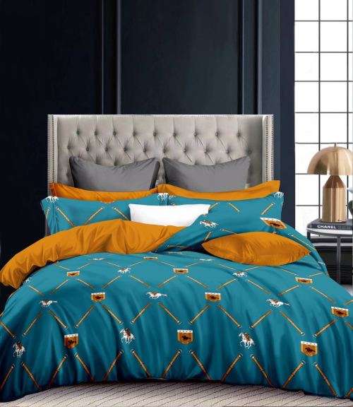 100% COTTON COMFY 4PC DUVET COVER SET - QUEEN AND KING - VARIOUS DESIGNS