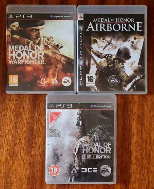 3x Medal of Honor Games for PS3 - Original + Warfighter + Airborne - Complete