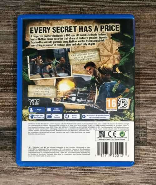 Uncharted Golden Abyss Cover Art + Case for PS Vita
