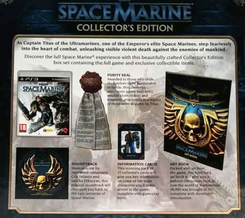 Space Marine Collector`s Edition for PS3 - Complete - Price Drop