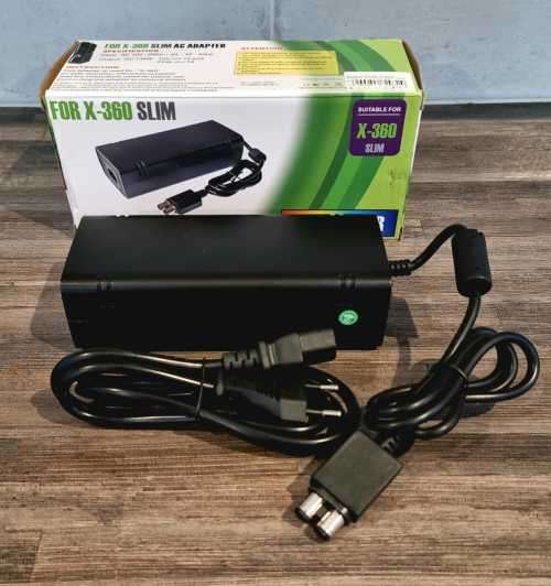AC Adapter X-360 Slim With Power Cable for Xbox 360