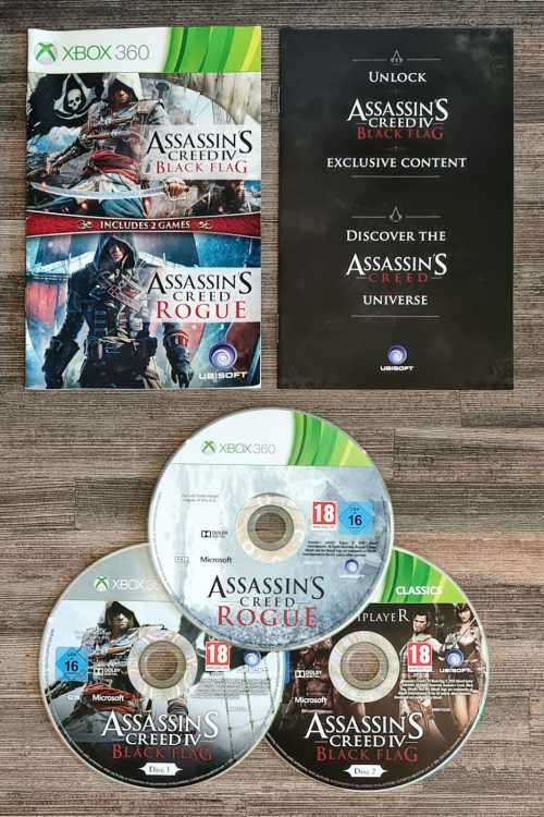 Assassin`s Creed Black Flag + Assassin`s Creed Rogue for Xbox 360