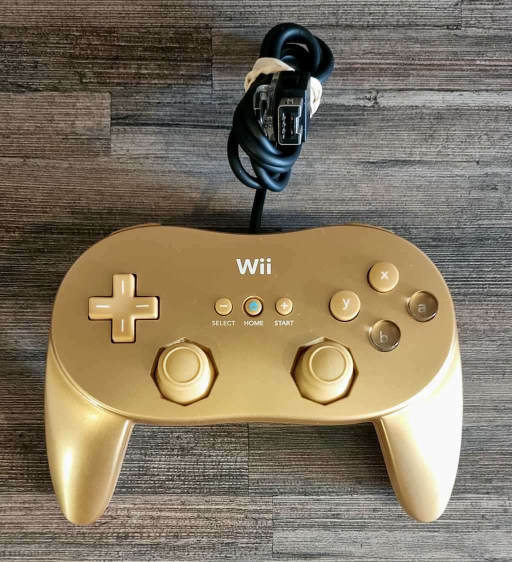 Gold Nintendo Wii Classic Controller Pro