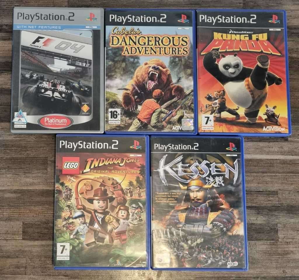 PS2 Console + 2 Controllers + 10 Games