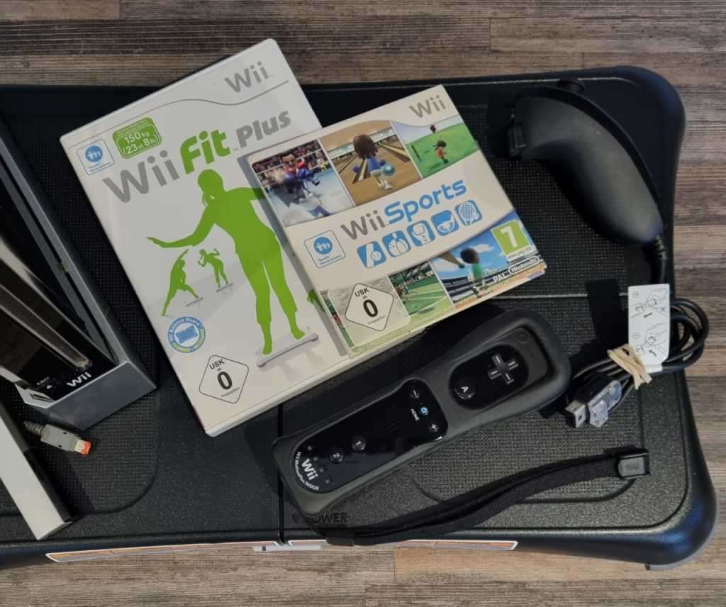 Nintendo Wii Fit Plus + Wii Sports Console Bundle - Complete