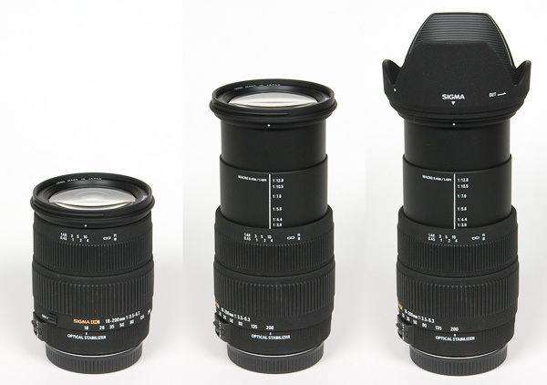 SIGMA DC 18-200mm 1:3.5-6.3 HSM WITH OPTICAL STABLISER & Lens Hood