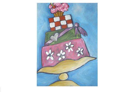 White Daisies celebration cake